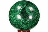 Gorgeous Polished Malachite Sphere - Congo #106263-1
